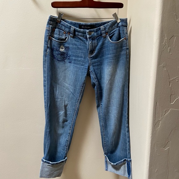 Calvin Klein cropped cuffed jeans - Picture 1 of 6